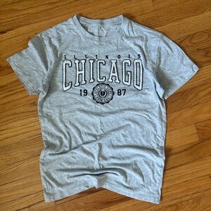 Grey Chicago Illinois Graphic Tee
